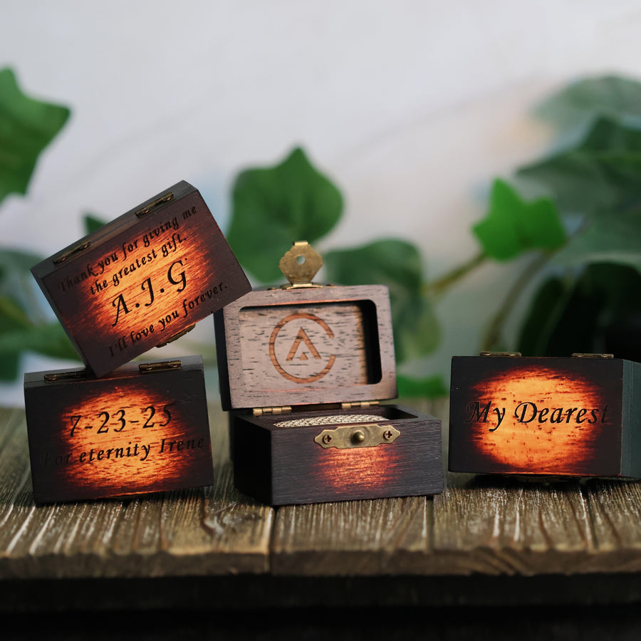 Engraving on Wood Ring Box