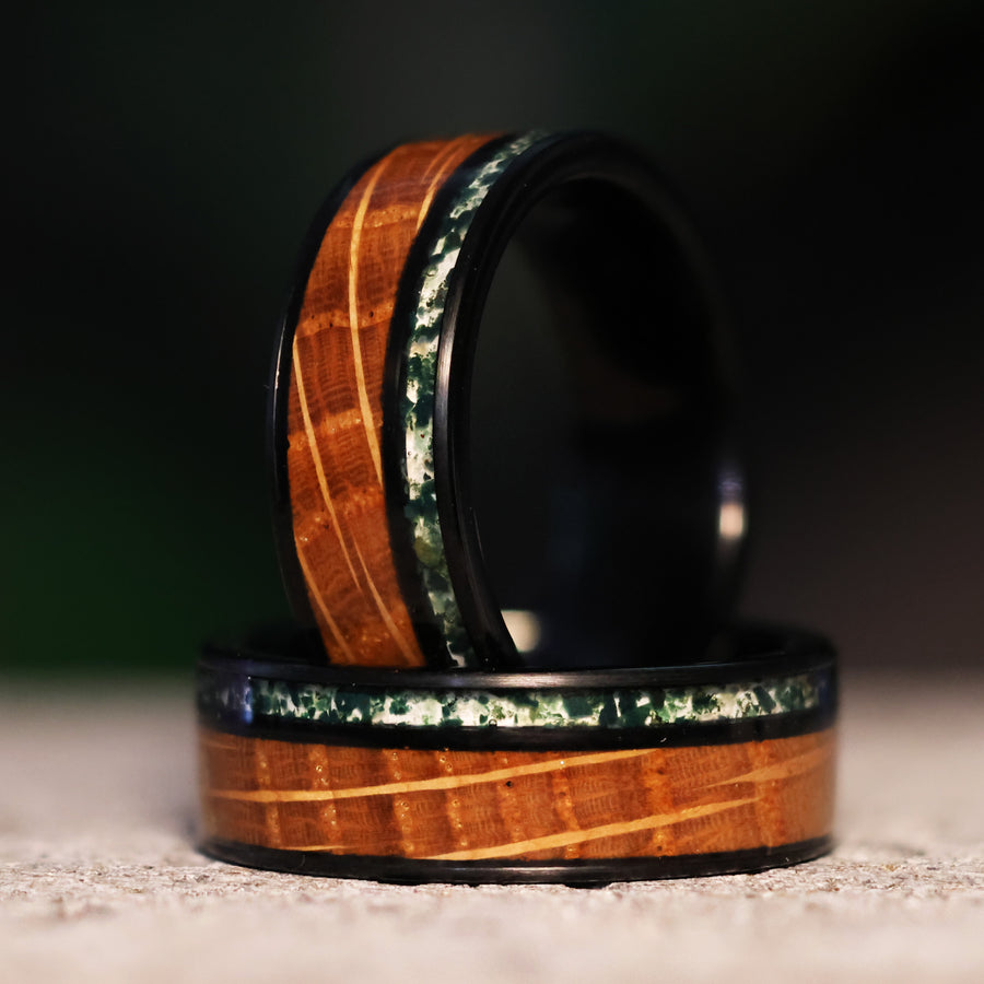Moss Agate Whiskey Barrel